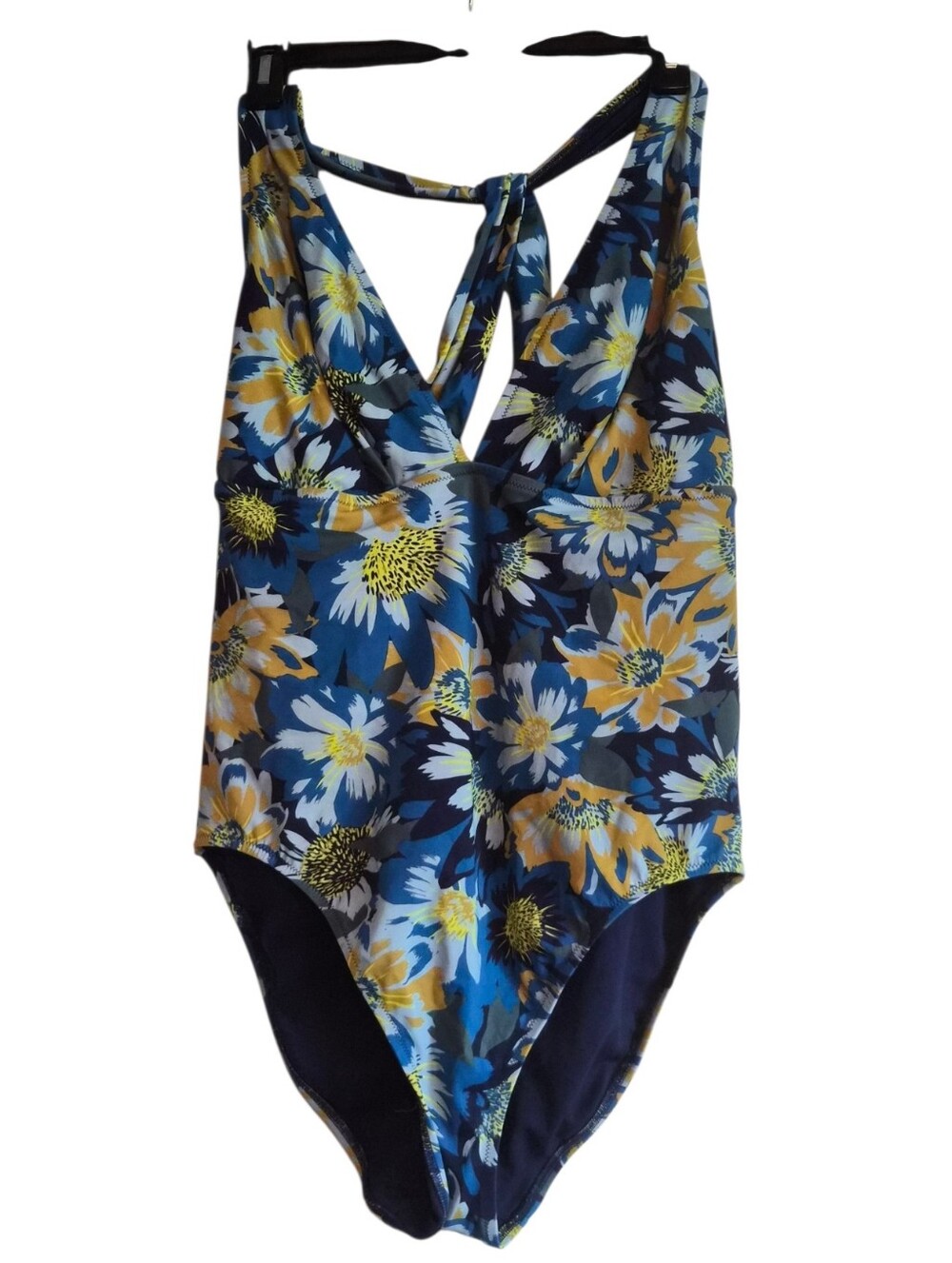 Adore Me Floral One-Piece Swimsuit in Navy, Blue & Yellow